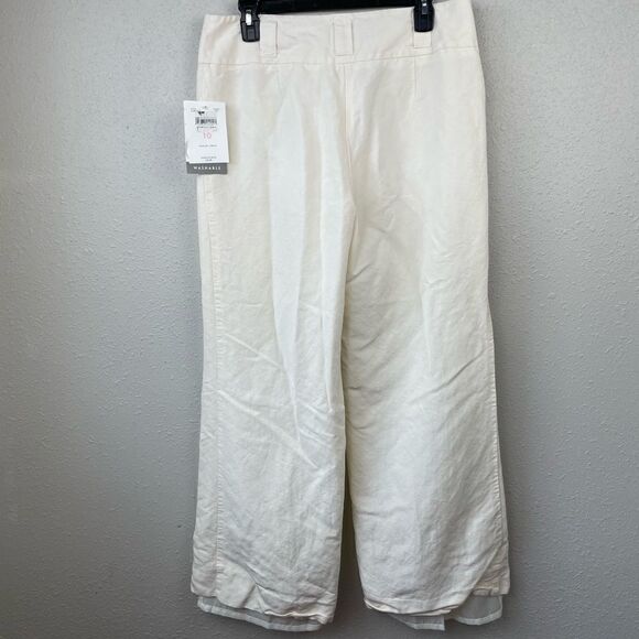 NWT Emma James Off-White Linen Blend Pants Size 10 - Picture 8 of 8